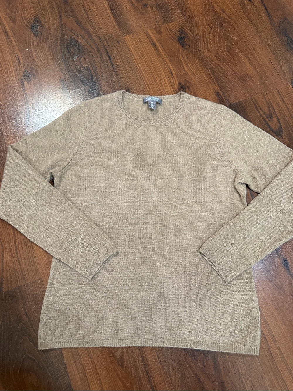 Cashmere by Charter Club women's crewneck sweater Beige Sz M